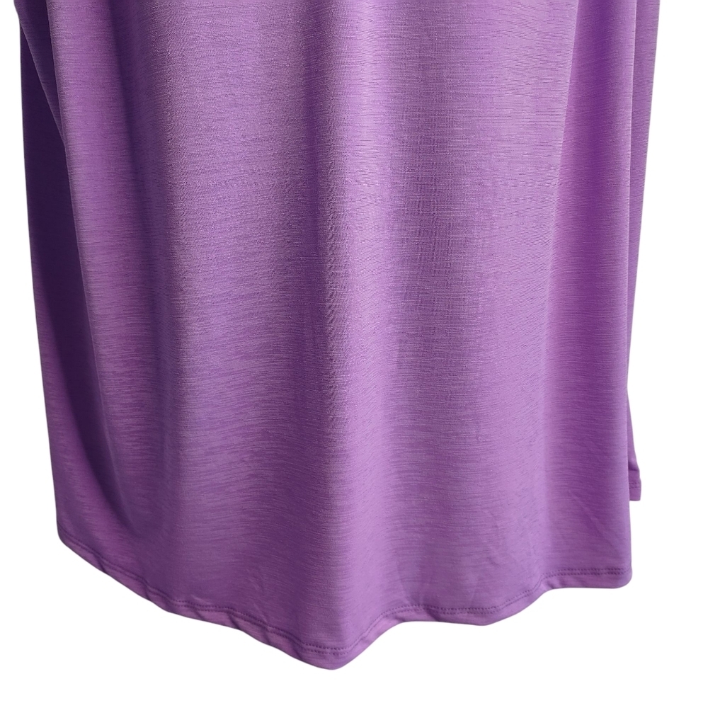 Dear Scarlett Ruched Cap Sleeve Top Blouse in Lavender Color Women's Sz XL NWT - Picture 6 of 11